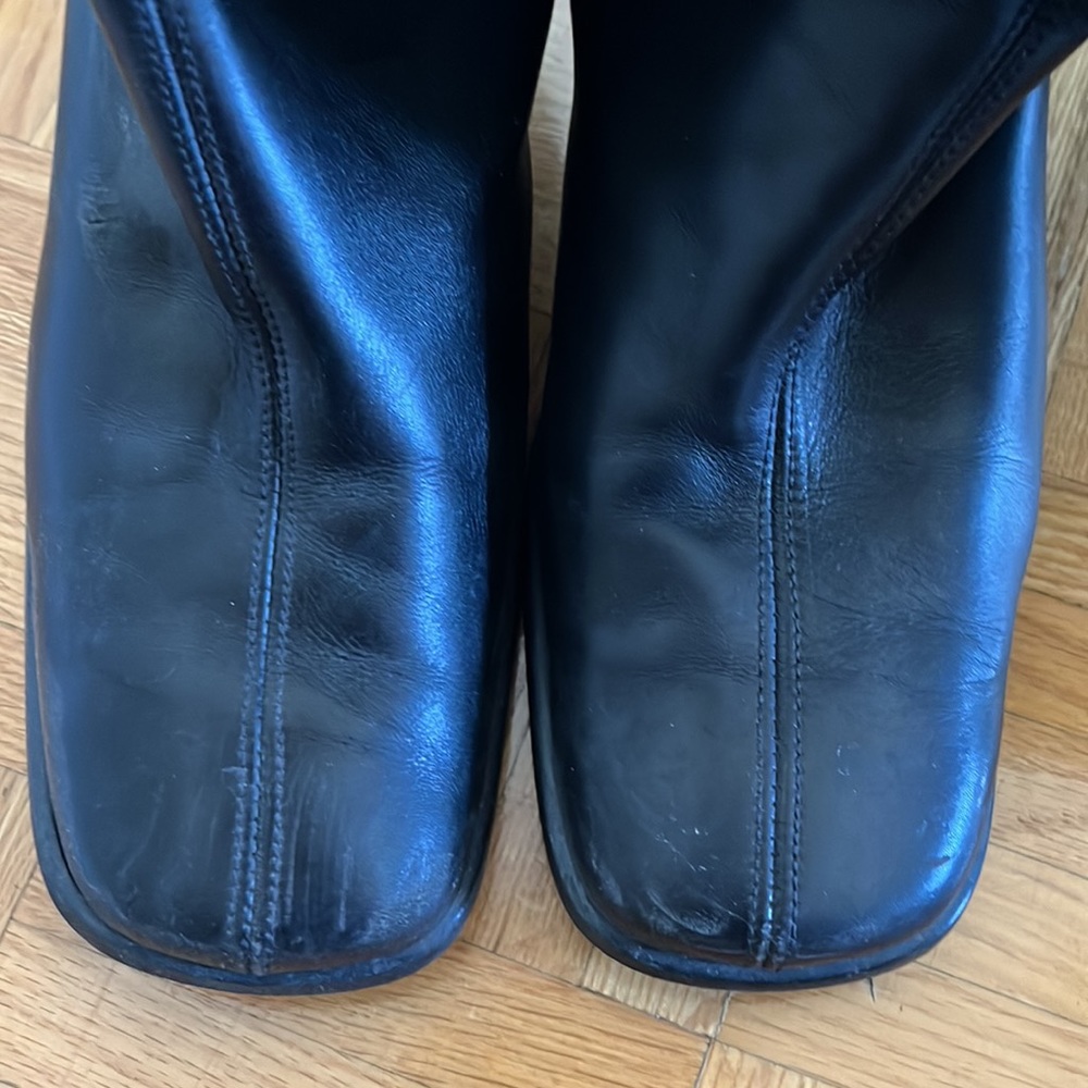 High boots black genuine leather size 9 Italy - Picture 4 of 7